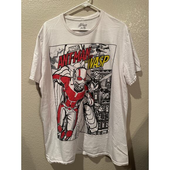 Disney Marvel Avengers Ant-man and the Wasp White Comic Book Style Tee 2XL - Picture 1 of 3
